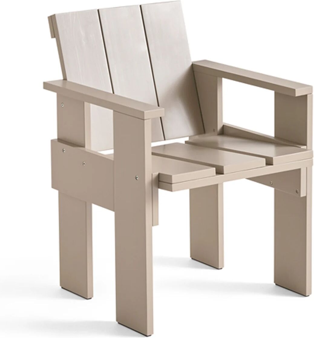 HAY Chaise Crate Dining Chair, pin laqué London fog