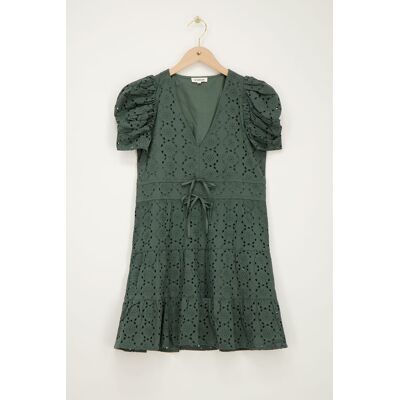 Robe large verte avec broderie My Jewellery Vert XS femme - Publicité Robe large verte avec broderie My Jewellery Vert XS femme - Publicité