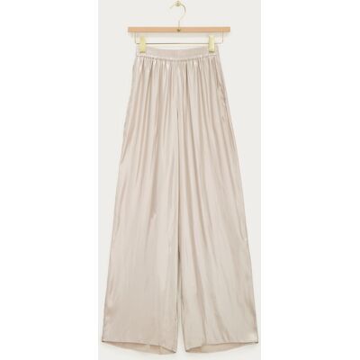 Pantalon large satiné doré My Jewellery Doré L femme - Publicité Pantalon large satiné doré My Jewellery Doré L femme - Publicité