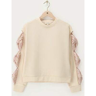 Sweat beige avec nœuds satinés My Jewellery Beige M femme - Publicité Sweat beige avec nœuds satinés My Jewellery Beige M femme - Publicité