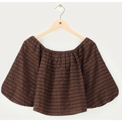 Top à épaules dénudées en tissu écossais marron My Jewellery Marron S femme - Publicité Top à épaules dénudées en tissu écossais marron My Jewellery Marron S femme - Publicité