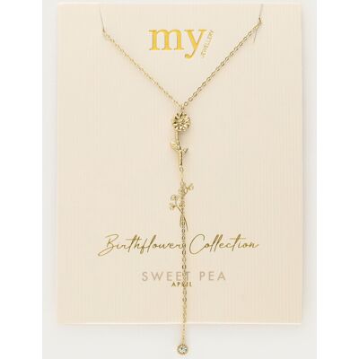 Collier à pendentif et strass Birth Flower My Jewellery Argenté/Doré M femme - Publicité Collier à pendentif et strass Birth Flower My Jewellery Argenté/Doré M femme - Publicité