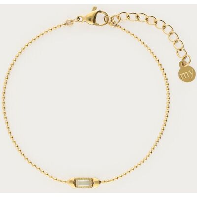 Bracelet pierre pêche My Jewellery Argenté/Beige One size femme - Publicité Bracelet pierre pêche My Jewellery Argenté/Beige One size femme - Publicité