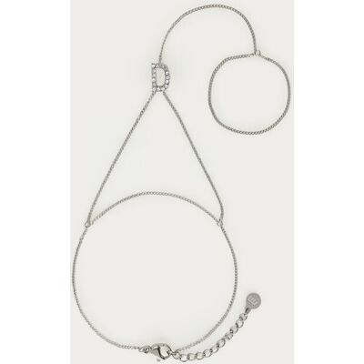 Chaîne de main à initiale avec strass My Jewellery Argenté One size femme - Publicité Chaîne de main à initiale avec strass My Jewellery Argenté One size femme - Publicité