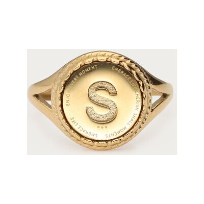 Bague initiale vintage My Jewellery Doré One size femme - Publicité Bague initiale vintage My Jewellery Doré One size femme - Publicité