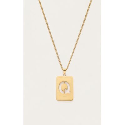 Sautoir avec charm initiale carré My Jewellery Doré One size femme - Publicité Sautoir avec charm initiale carré My Jewellery Doré One size femme - Publicité
