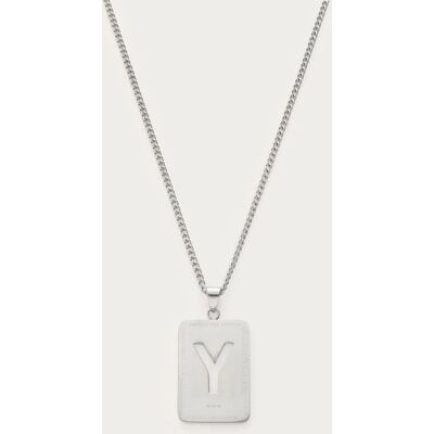 Sautoir avec charm initiale carré My Jewellery Argenté One size femme - Publicité Sautoir avec charm initiale carré My Jewellery Argenté One size femme - Publicité