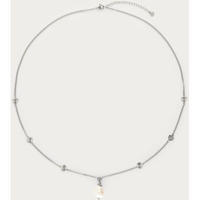 Sautoir Midnight avec perle d'eau douce My Jewellery Argenté One size femme - Publicité Sautoir Midnight avec perle d'eau douce My Jewellery Argenté One size femme - Publicité