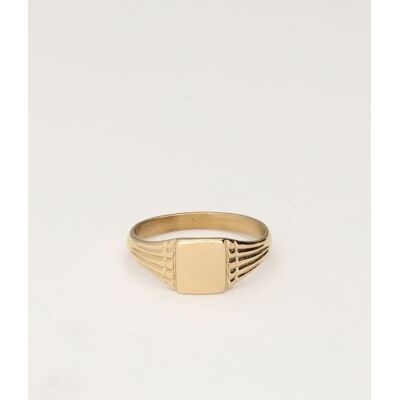 Bague rectangulaire Vintage My Jewellery Doré 17 femme - Publicité Bague rectangulaire Vintage My Jewellery Doré 17 femme - Publicité