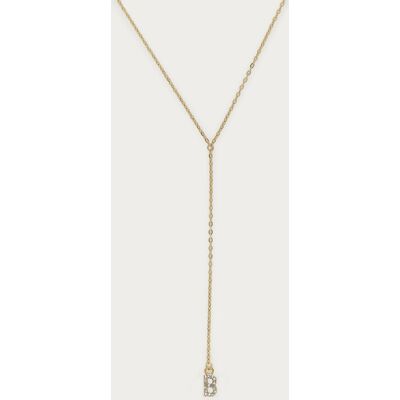 Long collier en Y à initiale avec strass My Jewellery Doré One size femme - Publicité Long collier en Y à initiale avec strass My Jewellery Doré One size femme - Publicité