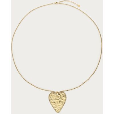 Sautoir Nomads avec pendentif maxi cœur My Jewellery Doré One size femme - Publicité Sautoir Nomads avec pendentif maxi cœur My Jewellery Doré One size femme - Publicité
