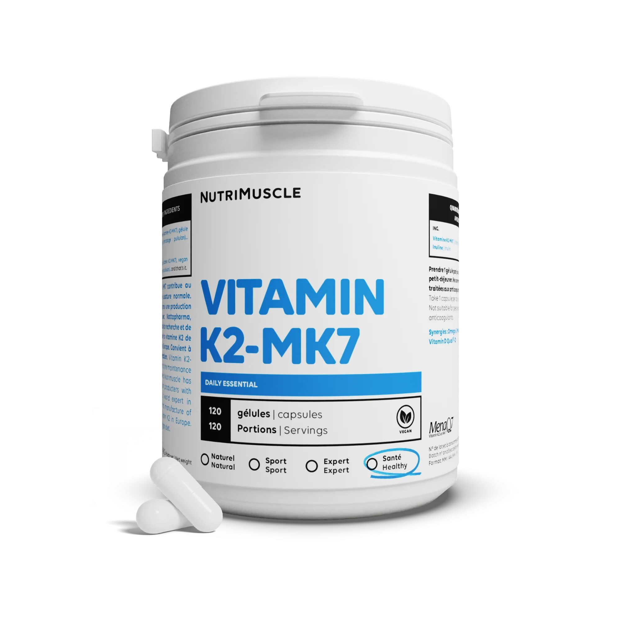 Nutrimuscle Vitamine K2-MK7 - 30 gélules