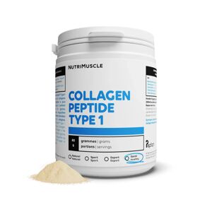Nutrimuscle Collagene Peptide Peptan® Type 1 en poudre - 500g - 10000 mg par dose - Preserve la jeunesse de la peau - Beaute des cheveux
