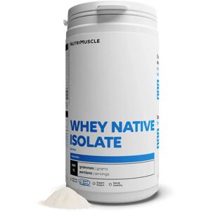 Nutrimuscle Isolat De Whey Native en poudre - Lait Francais - 85% de proteines par dose - Musculation - Prise de Muscle - Digestion amelioree