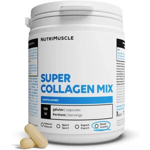 Nutrimuscle Super Collagen Mix (Type 1, 2, 3) - en gelules - Jeunesse de la peau - Beaute des cheveux et ongles