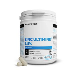 Nutrimuscle Zinc Ultimine - 5,5% de concentration - en gelules - Forme fermentee - Vegan - Immunite et Resistance - Bien-etre et Sport
