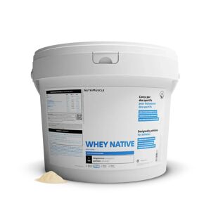 Nutrimuscle Whey Native - Vanille - 85% de proteines par dose - Lait Francais - Musculation et Fitness - Prise de Muscle - Assimilation rapide