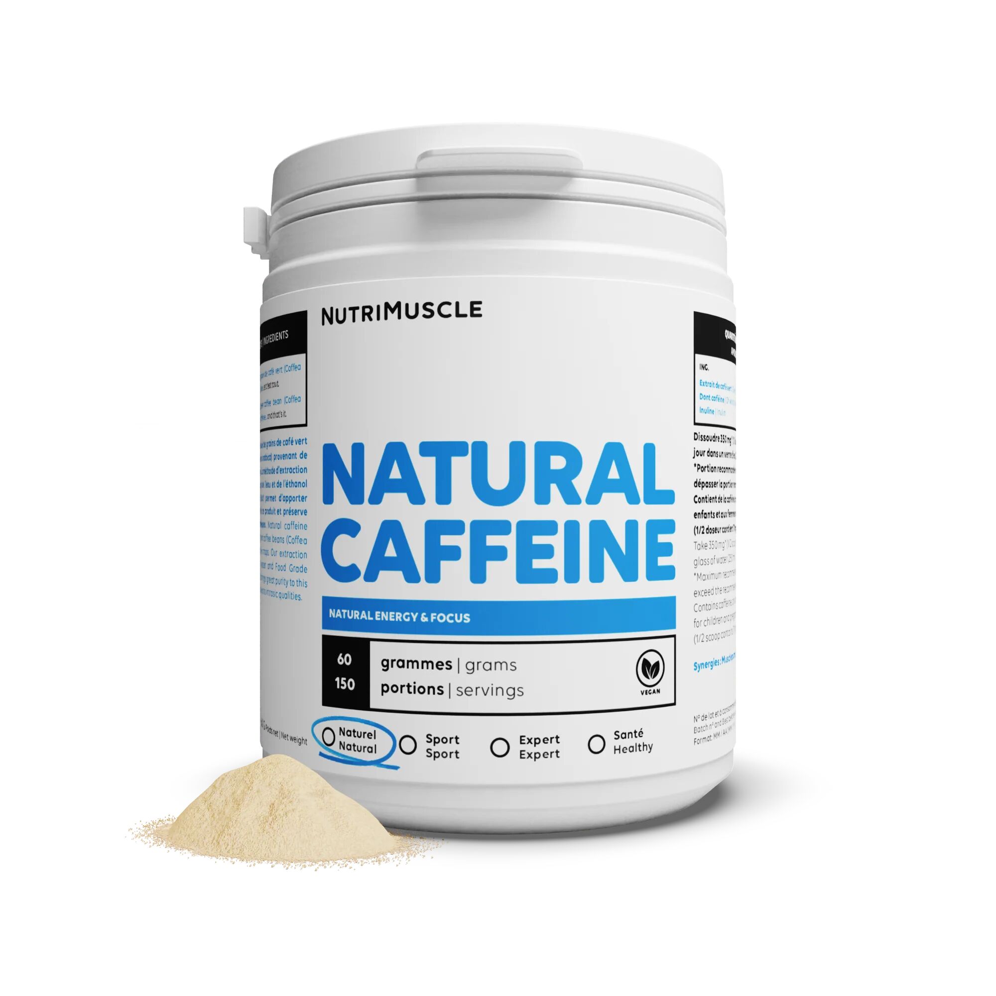 Nutrimuscle Caféine Naturelle en poudre - 60 g
