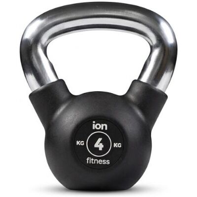 Kettlebell revêtement Caoutchouc ION fitness - 4kg - Publicité Kettlebell revêtement Caoutchouc ION fitness - 4kg - Publicité