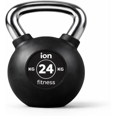 Kettlebell revêtement Caoutchouc ION fitness - 24kg - Publicité Kettlebell revêtement Caoutchouc ION fitness - 24kg - Publicité