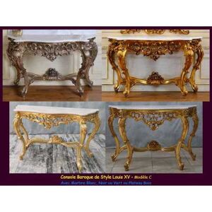 FABRICATION CONSOLE BAROQUE DE STYLE LOUIS XV SUR MESURE - 80 À 140CM - 30 COULEURS - DE 899? A 1499? - Bois de hetre