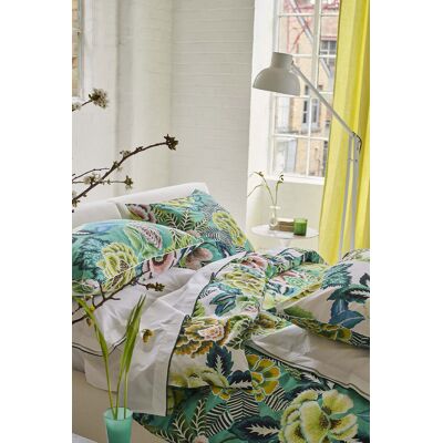Designers Guild Housse de couette en percale de coton Rose de Damas Jade 240x220 cm - Publicité Designers Guild Housse de couette en percale de coton Rose de Damas Jade 240x220 cm - Publicité
