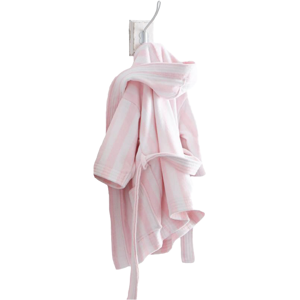 Essix Peignoir de bain en jacquard de coton Jules et Julie Rose/Blanc 4-6 ans - Publicité Essix Peignoir de bain en jacquard de coton Jules et Julie Rose/Blanc 4-6 ans - Publicité