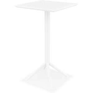 ALTEREGO Table haute pliable 'FOLY BAR' blanche pour interieur et exterieur