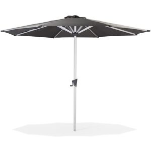 ALTEREGO Parasol octogonal design 'DONY' gris foncé en aluminium - Ø 300 cm