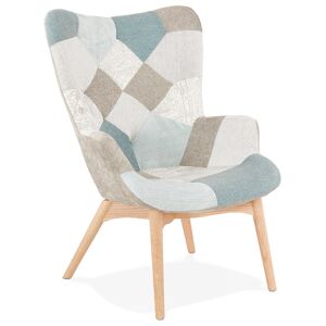 ALTEREGO Fauteuil à oreilles lounge 'DAMIAN' style scandinave