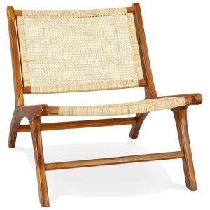 ALTEREGO Fauteuil lounge 'FIGARO' en bois de Teck et rotin naturel