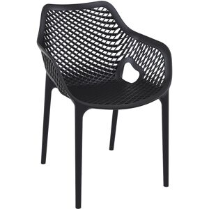 ALTEREGO Chaise de jardin / terrasse 'SISTER' noire en matière