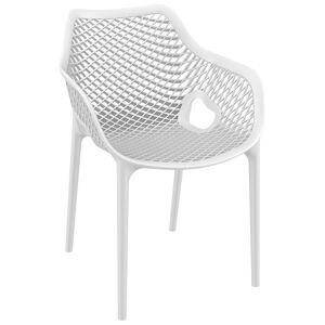 ALTEREGO Chaise de jardin / terrasse 'SISTER' blanche en matière