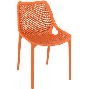 ALTEREGO Chaise moderne 'BLOW' orange en matiere plastique