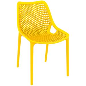 ALTEREGO Chaise moderne 'BLOW' jaune en matiere plastique