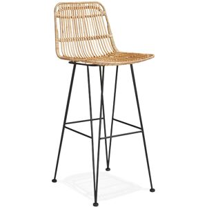 ALTEREGO Tabouret de bar design 'BOCADIA' en rotin