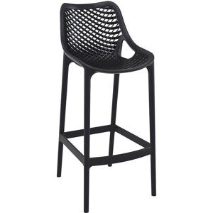 ALTEREGO Tabouret de jardin 'BROZER' noir en matiere plastique