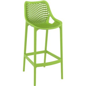 ALTEREGO Tabouret de jardin 'BROZER' vert en matiere plastique