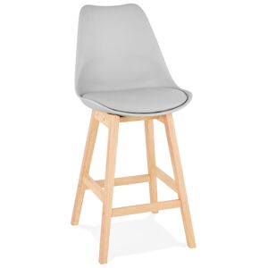 ALTEREGO Tabouret snack mi-hauteur 'CAMILA MINI' gris style scandinave