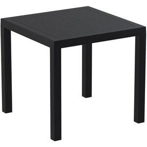 ALTEREGO Table de terrasse 'CANTINA' design en matiere plastique noire - 80x80 cm