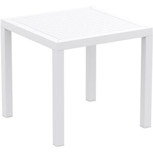 ALTEREGO Table de terrasse 'CANTINA' design en matiere plastique blanche - 80x80 cm