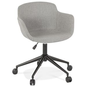 ALTEREGO Chaise de bureau 'CENTURION' en tissu gris sur roulettes