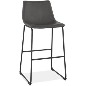 ALTEREGO Tabouret de bar 'CHERIF' gris fonce