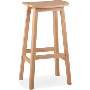 ALTEREGO Tabouret de bar design 'DUMAS' en bois finition naturelle