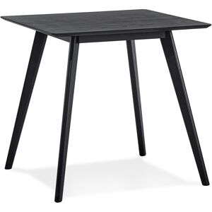 ALTEREGO Petite table a diner 'GENIUS' finiton noire - 80x80 cm