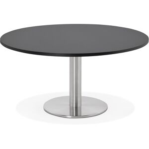 ALTEREGO Table basse lounge HOUSTON noire - Ø 90 cm