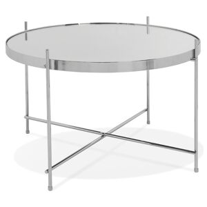 ALTEREGO Table basse 'KOLOS MEDIUM' couleur chrome