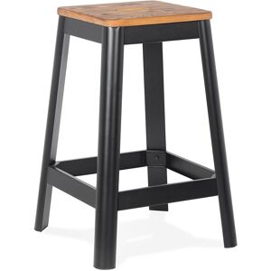 ALTEREGO Tabouret snack mi-hauteur 'LIDYA MINI' noir style industriel