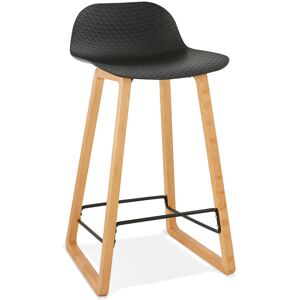 ALTEREGO Tabouret snack mi-hauteur 'MAKI MINI' noir style scandinave