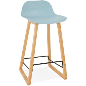 ALTEREGO Tabouret snack mi-hauteur 'MAKI MINI' bleu style scandinave